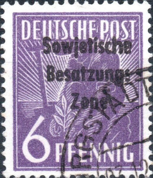 Overprint: Sowjetische Besatzungs Zone
