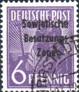 Stamp, Overprint: Sowjetische Besatzungs Zone, Germany, Soviet Occupation (General Issues),  , Agriculture