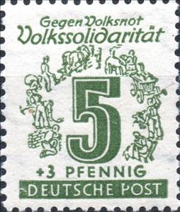 Stamp, Solidarity, Germany, Soviet Occupation of West Saxony,  , Numbers