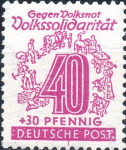 Stamp, Solidarity, Germany, Soviet Occupation of West Saxony,  , Numbers