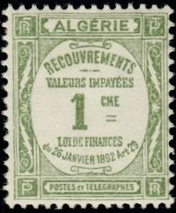 Stamp, Type Recouvrements, Algeria,  