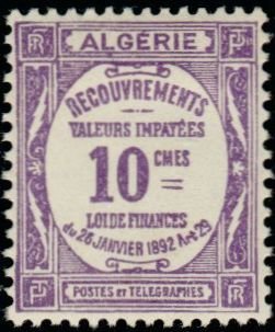 Stamp, Type Recouvrements, Algeria,  