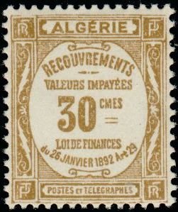 Stamp, Type Recouvrements, Algeria,  