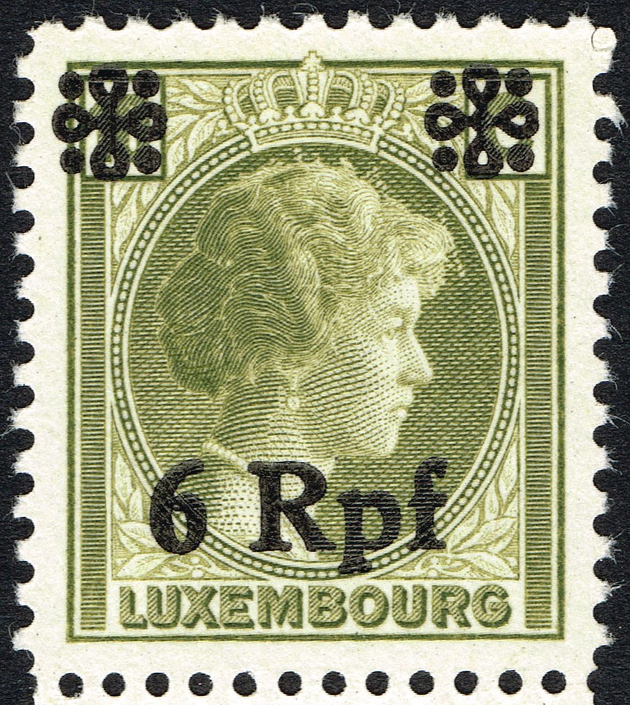 surcharge on Luxembourg Stamp