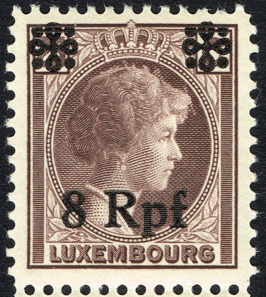 surcharge on Luxembourg Stamp