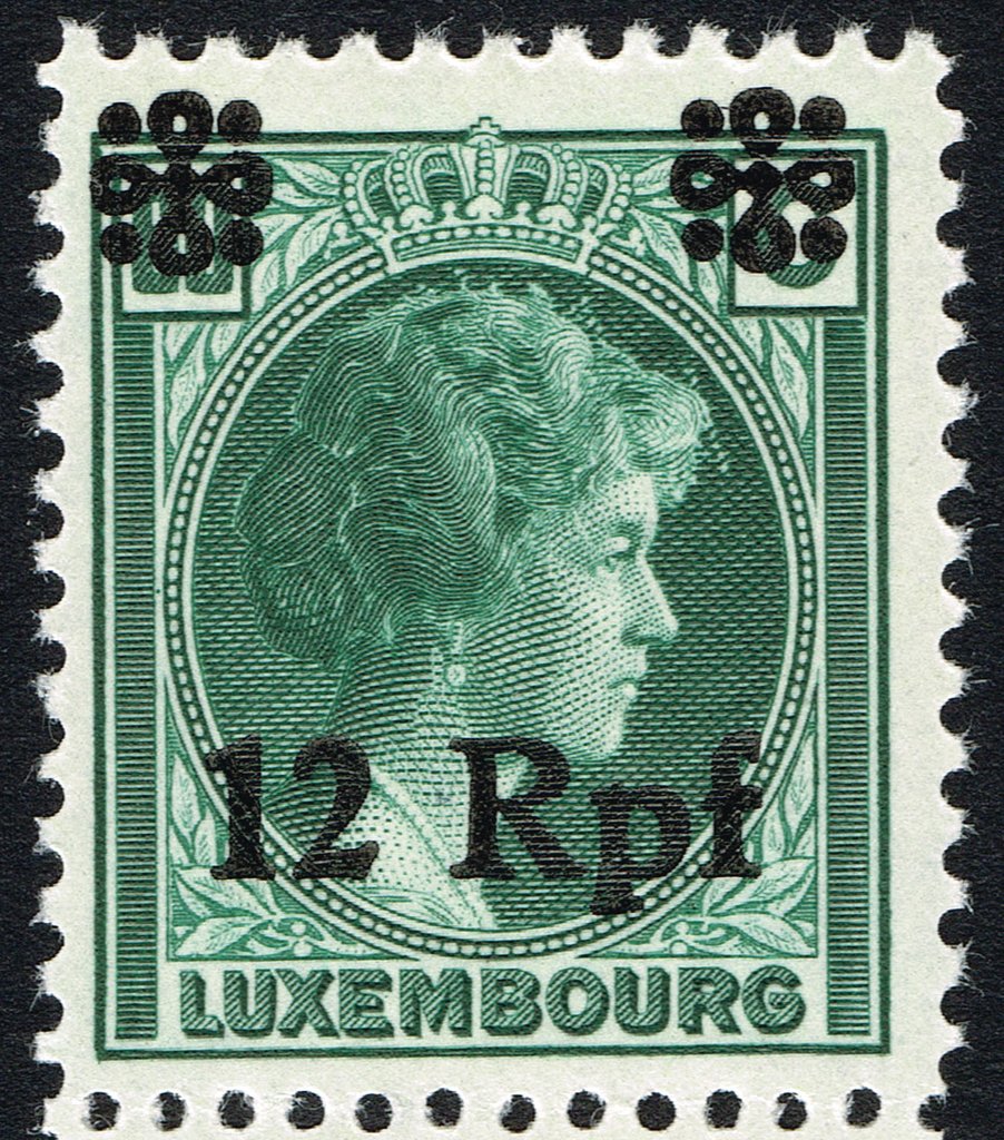 surcharge on Luxembourg Stamp