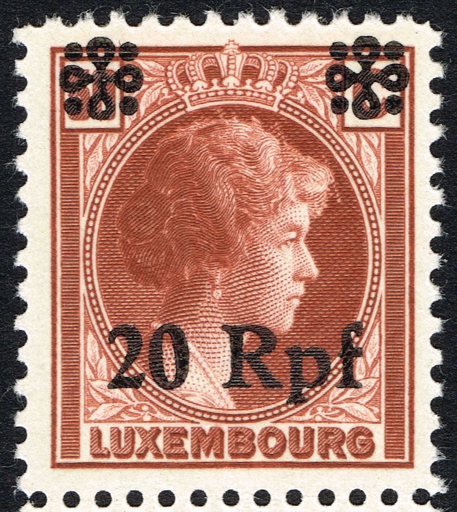 surcharge on Luxembourg Stamp