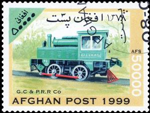 Stamp, G.C & P.R.R Co, Afghanistan,  , Railways