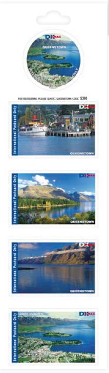 Booklet, Lake Wakatipu and Queenstown Series Booklet, Personalized and Private Mail Stamps,  , Lakes, Landscapes, Mountains, Townscapes / City Views