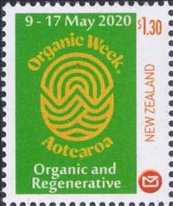Stamp, Organic Week Aotearoa, Personalized and Private Mail Stamps,  , Advertisements, Logos