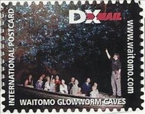 Stamp, Waitomo Caves - Glow Worms, Personalized and Private Mail Stamps,  , Caves, Insects, Tourism