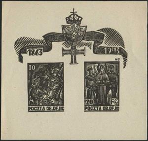 Souvenir Sheet, 80th Anniversary of the January Uprising, Poland, German Occupation In WWII,  , Anniversaries and Jubilees, Battle