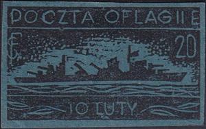 Stamp, Anniversary of regaining access to the sea by Poland, Poland, German Occupation In WWII,  , Sea, Ships, Warships