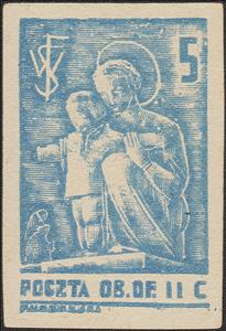 Stamp, Madonna and Child in the Camp Chapel, Poland, German Occupation In WWII,  , Biblical Accounts, Religion