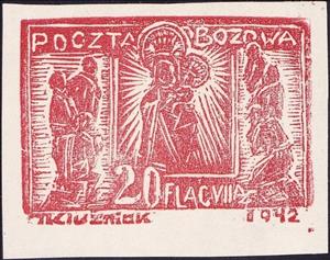 Stamp, Our Lady of Czestochowa in the Camp Chapel, Poland, German Occupation In WWII,  , Biblical Accounts, Religion