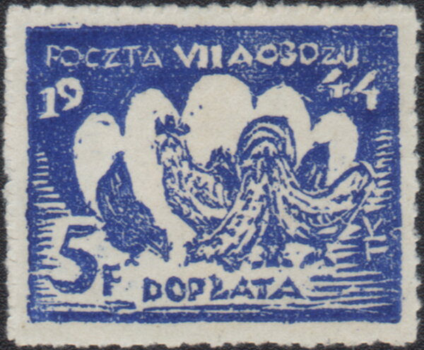 Postage Due - Rooster and Chickens hatched at the Camp