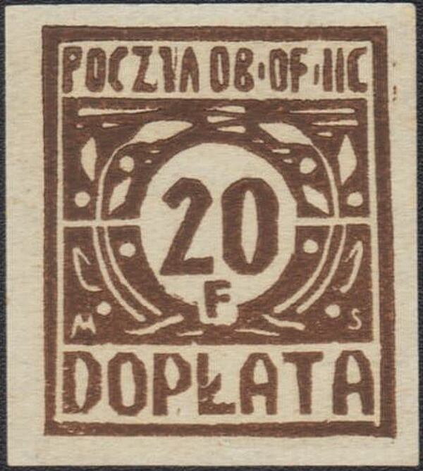 Postage Due Stamp - Numbers