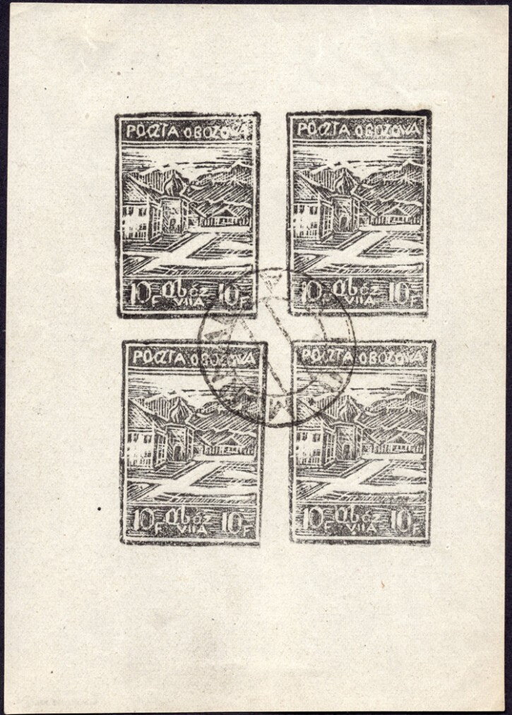 Southern View of the Camp to the Bavarian Alps - Reprint