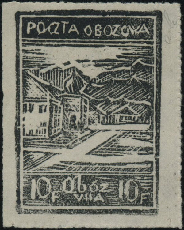 Southern View of the Camp to the Bavarian Alps - Reprint