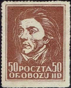 Stamp, Tadeusz Kościuszko (1746-1817), Poland, German Occupation In WWII,  , Famous People, Men, Military Officers, Revolutionaries
