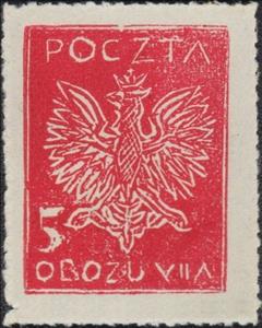 Stamp, White Eagle, Poland, German Occupation In WWII,  , Birds of Prey, Eagles, Heraldic Animals