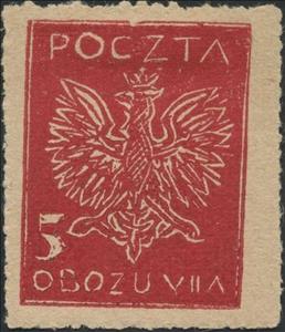 Stamp, White Eagle, Poland, German Occupation In WWII,  , Birds of Prey, Eagles, Heraldic Animals