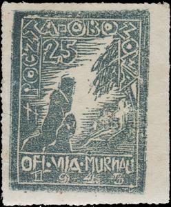 Stamp, Widow and Child on a Graveside, Poland, German Occupation In WWII,  , Children, People