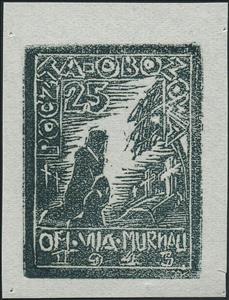 Stamp, Widow and Child on a Graveside - Reprint, Poland, German Occupation In WWII,  , Children, People