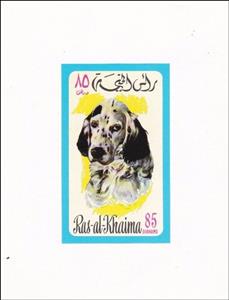 Souvenir Sheet, English Setter (Canis lupus familiaris), Ras al Khaimah,  , Animals (Fauna), Dogs, Mammals
