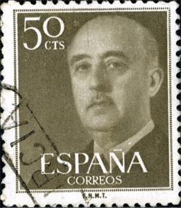 Stamp, Franco, General, Spain,  , Dictators, Famous People, Generals, Heads of State (Military), Men