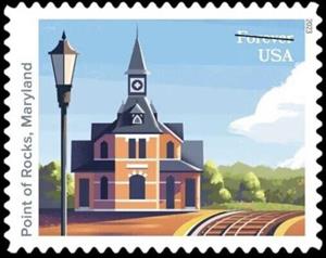 Stamp, Point of Rocks Railway Station, Maryland, United States of America,  , Architecture, Stations