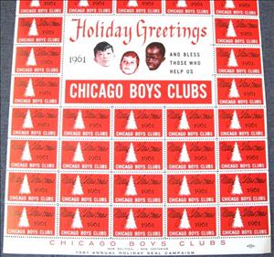 Full Pane, Chicago Boys Clubs Holiday Greetings 1961, United States of America,  , Charity, Children
