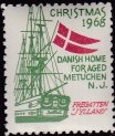 Stamp, Christmas Danish Home for Aged Metchuen NJ Fregatten Jylland, United States of America,  , Christmas, Flags, Sailing Ships, Ships
