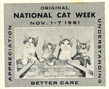 Stamp, Original National Cat Week Appreciation Understanding, United States of America,  , Animals (Fauna), Cats