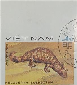 Stamp, Gila Monster (Heloderma suspectum), Vietnam,  , Animals (Fauna), Lizards, Reptiles