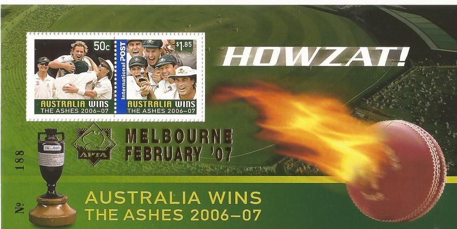APTA on Ashes souvenir sheet