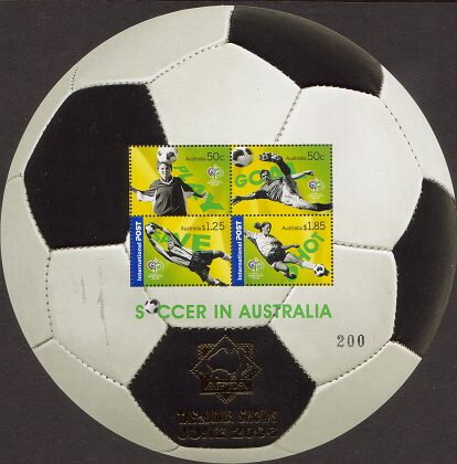 APTA on World Cup Football souvenir sheet