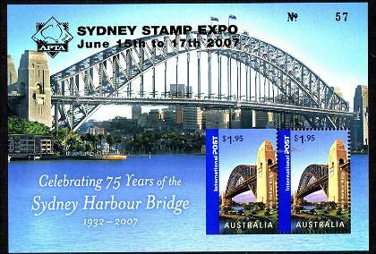 APTA Sydney on Sydney Harbour souvenir sheet