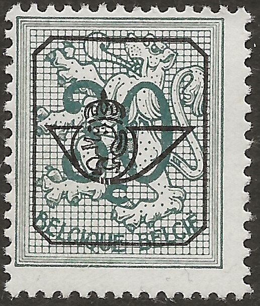 Precanceled Number on Heraldic Lion