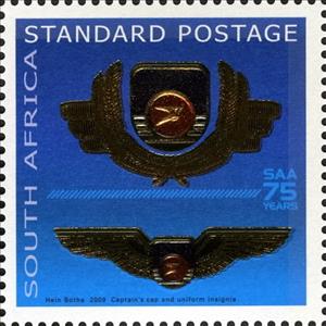 Stamp, Captain's Cap and Uniform Insignia, South Africa,  