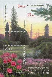 Souvenir Sheet, Dendrological Garden, Průhonice, Czech Republic,  , Flowers, Gardens, Plants (Flora), Trees