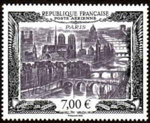 Stamp, Philatelic Meeting 2022 - View of Paris, France,  , Townscapes / City Views
