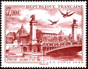 Stamp, Spring Philatelic Fair : Design of 1949 CITT Issue, France,  , Bridges, Philatelic Exhibitions, Stamps
