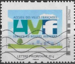 Stamp, AVF Acceil des Villes Francaises Service au Nouvel Arrivants, France,  , Organizations