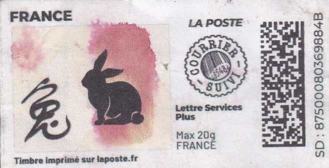 Chinese new year of the rabbit. Redesign Courrier Suivi