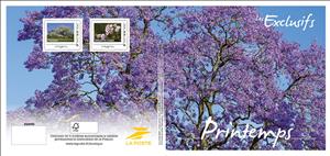 Souvenir Sheet, Exclusive Spring Trees, France,  , Flowers, Spring, Trees