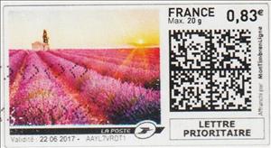 Stamp, Field of Lavender, France,  , Crops, Flowers, Landscapes