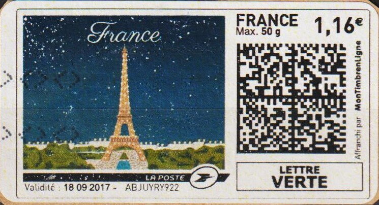 France: Eiffel tower on a Starry Night