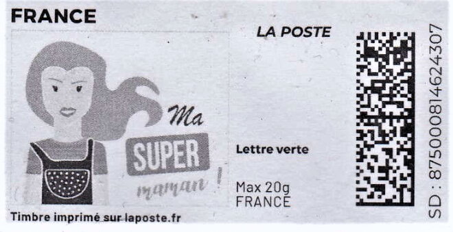 Ma Super Maman. Mothers Day. Redesign in black without Lapos