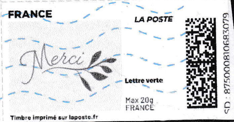 Merci in black without Laposte logo